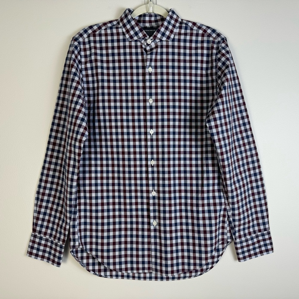 Bonobos Slim Fit Plaid Button Down Front Up Long Sleeve Shirt Small Check Preppy